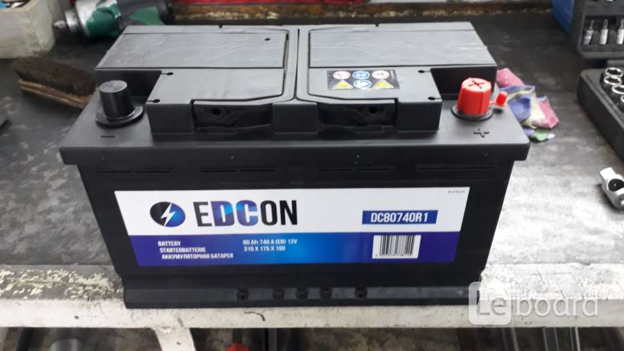 Аккумулятор edcon 60 как снять крышку Edcon 80Ah 740 A 12V в Москве